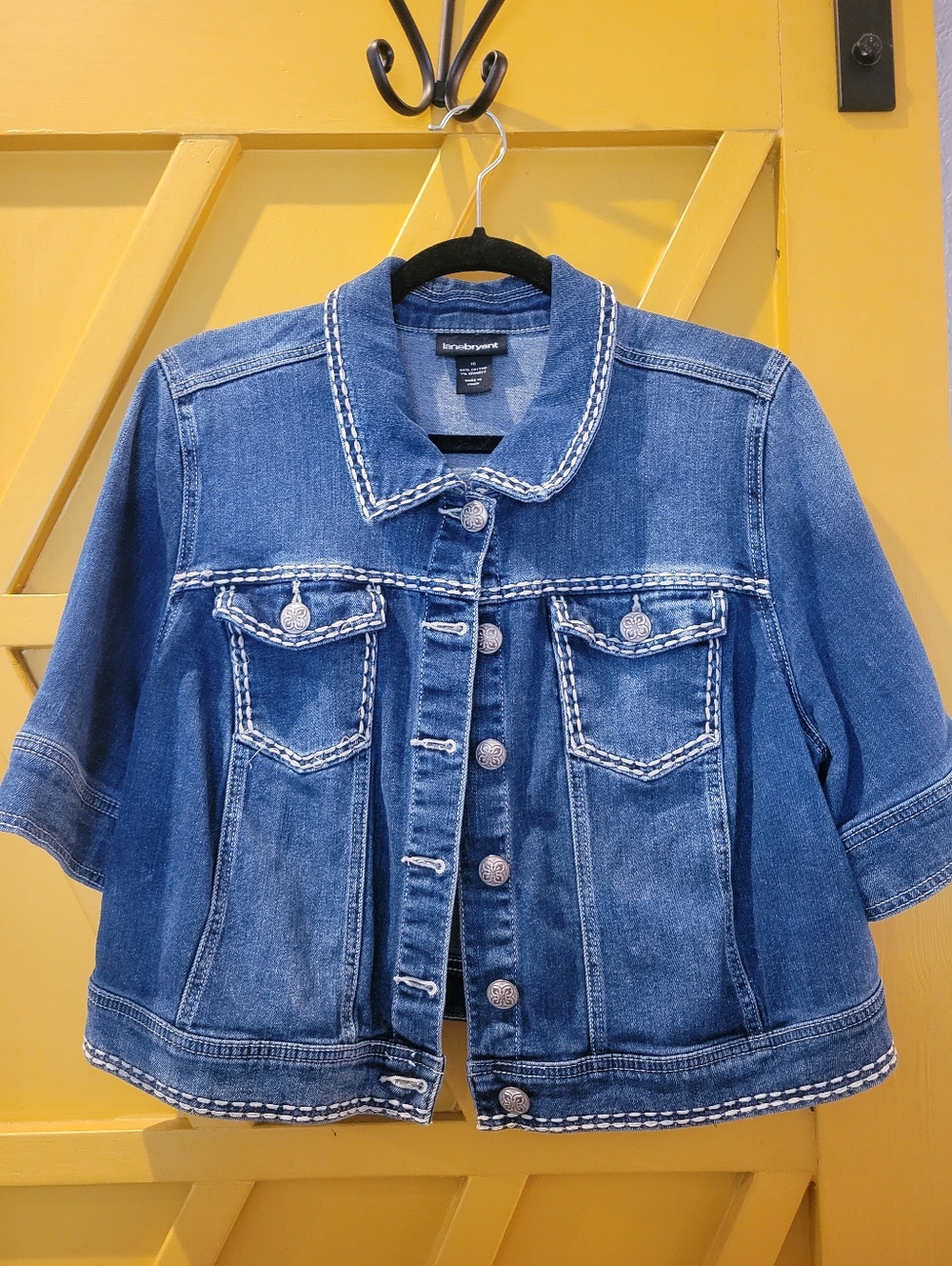 Lane Bryant Blue Denim Jacket - Women's Short Sleeve